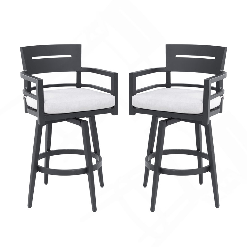 Chaises de bar pivotantes 2 pièces Modern Modern