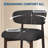 Set of 4 Bar Stools with Backs - 26 Inch Counter Height Kitchen Stools with Wood Legs, Modern Upholstered Chairs for Kitchen Island & Dining, Gray-637298283-637298281