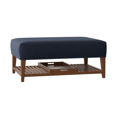 Repose-pieds rectangulaire avec rangement Carly