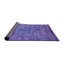 Tapis géométrique bleu / mauve / noir-1659144334
