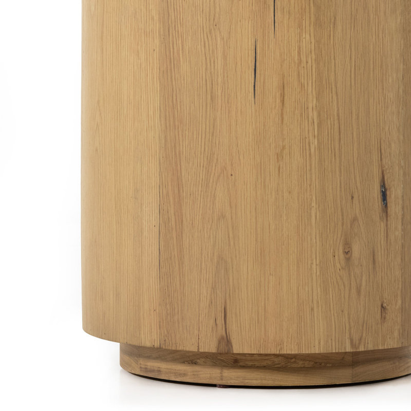 Humphrey Round End Table-Light Oak Resin