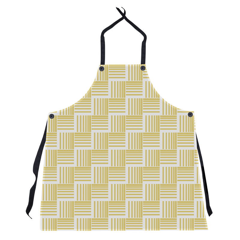 Tablier à rayures nattés classique, Jaune
