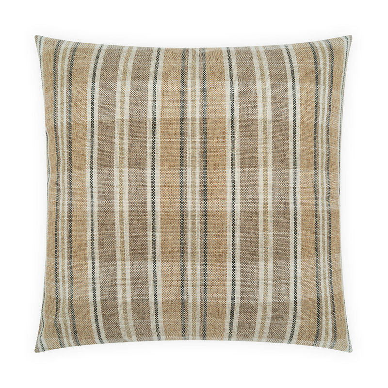 Breton Plaid Pillow Cover & Insert, Natural, Square 36"