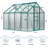 Green 6x8 Ft Heavy-Duty Walk-in Polycarbonate Greenhouse with Aluminum Frame, Sliding Lockable Door, Roof Vent and Rain Gutter for Garden or Patio-124939470