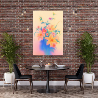 Dreamy Pastel Flowers Colorful Dreamy Ethereal Flower Nature Wall Art Print