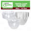  Bols à salade jetables transparents 48 oz avec couvercles - pour le déjeuner, la préparation des repas, les fruits et les salades (25)
