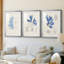 Blue Marine Algae VI - reproduction encadrée sur mesure de qualité supérieure mate - 3 pièces-751650890