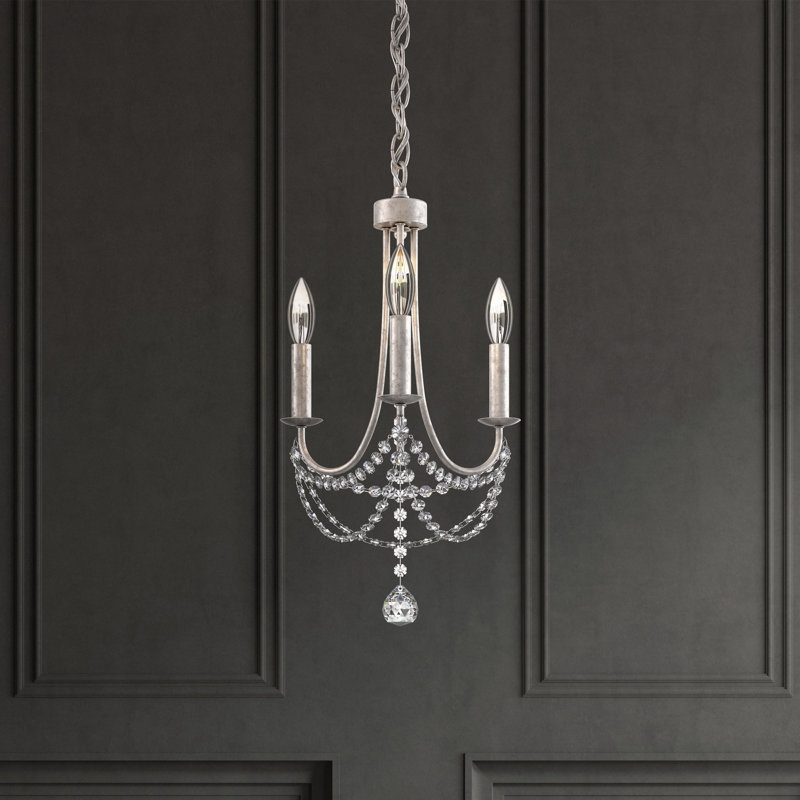 Verdana 3 - Light Chandelier, Antique Silver