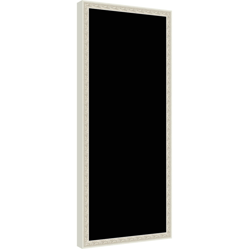 Tableau d'affichage encadré en tissu, tableau noir 18 x 42 pour l'organisation murale, Argent Bethany