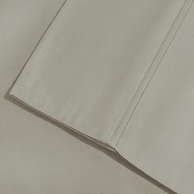 Stone Twin Cotton Blend Wrinkle-Resistant Sheet Set