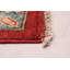Tapis rouge en laine noué à la main de conception unique 6 pi 6 po x 9 pi 11 po New Age