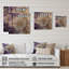 Eldan - Mandala mauve et doré I sur bois-1386505531