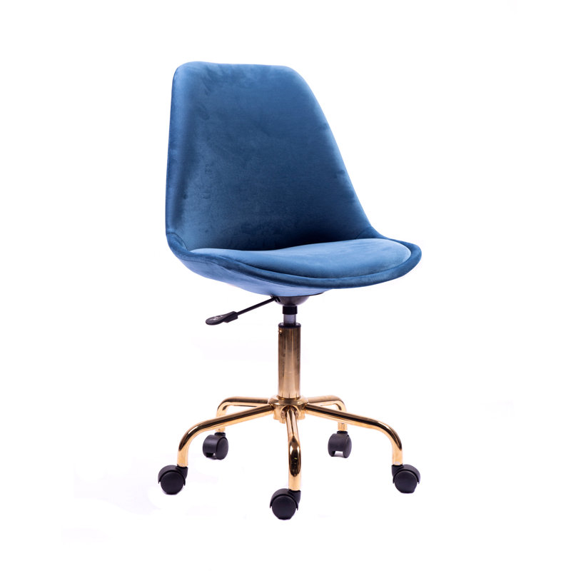 Velvet Task Chair, Blue