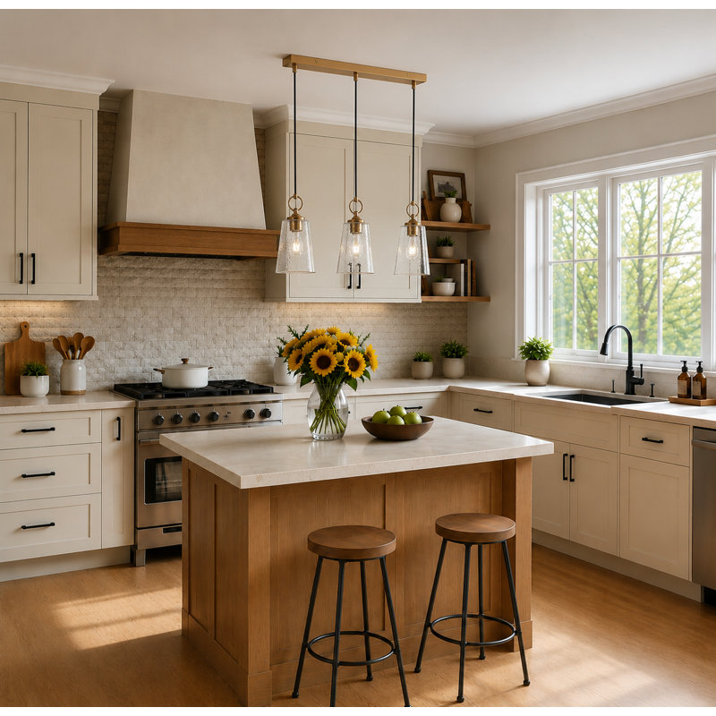 Coleridge 3 - Light Dimmable Kitchen Island Pendant