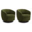 Fauteuil demi-tonneau pivotant rembourré Marcy-101378031