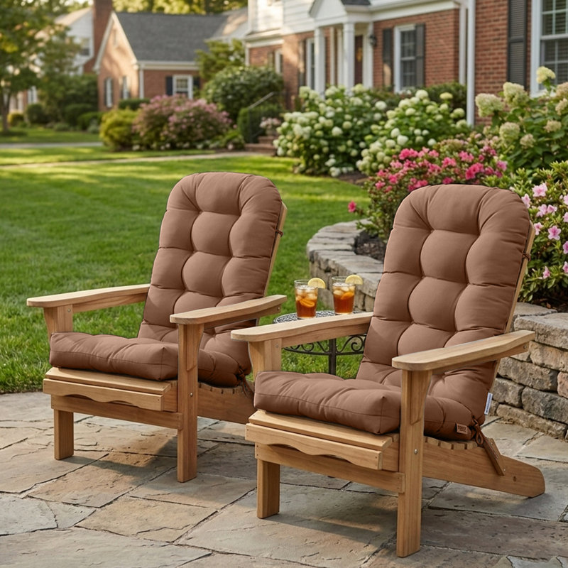 Outdoor/Indoor High Back Chair Cushion, Mocha