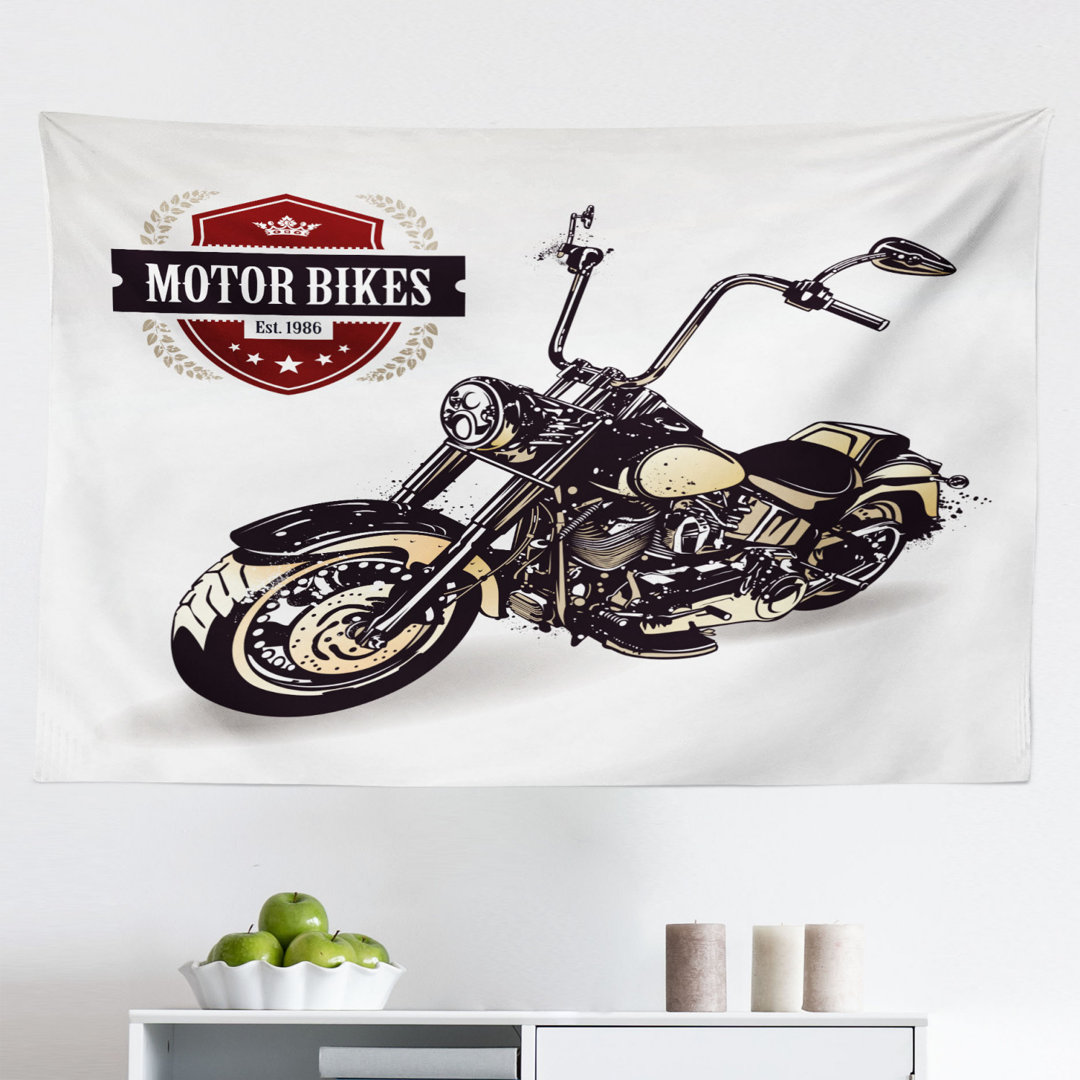 Wandbehang Chopper Customized Club Insignia Bikes Hippie Klassisch Retro