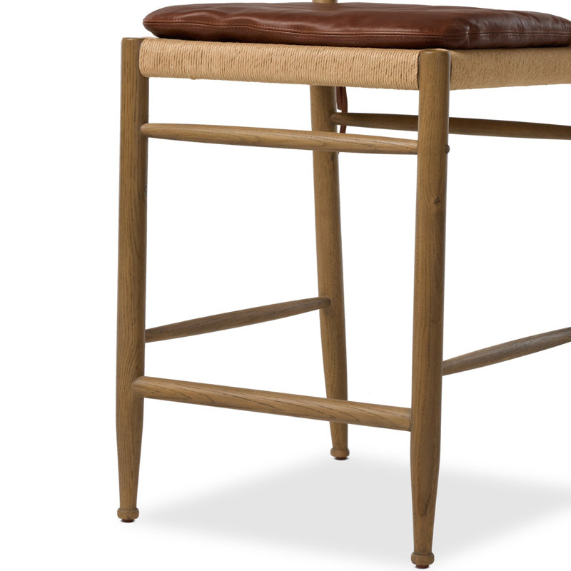 Brielle Stool W/ Cushion-Broadway Dune-Counter, Dulane Mahogany