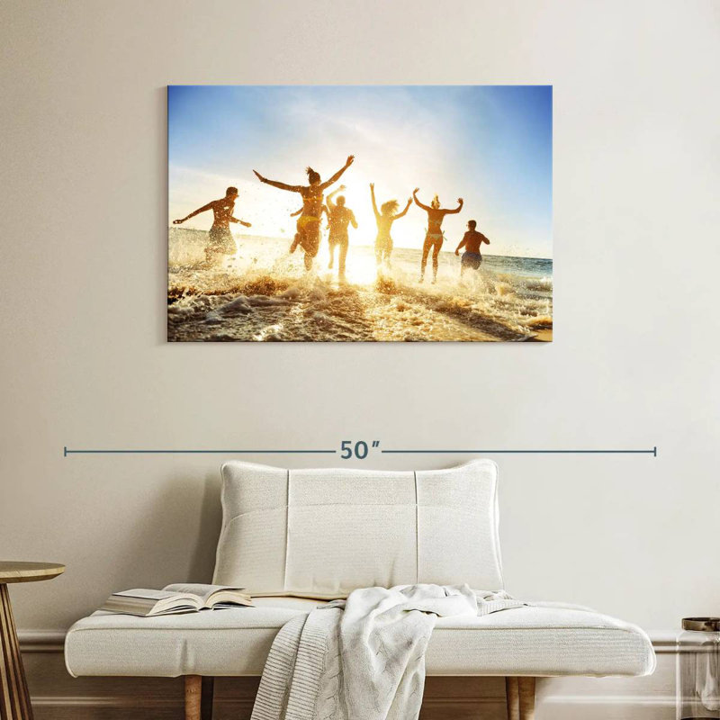 Plage Gillard avec des amis, H 26 po x l 39 po
