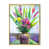 Toile avec cadre flottant or