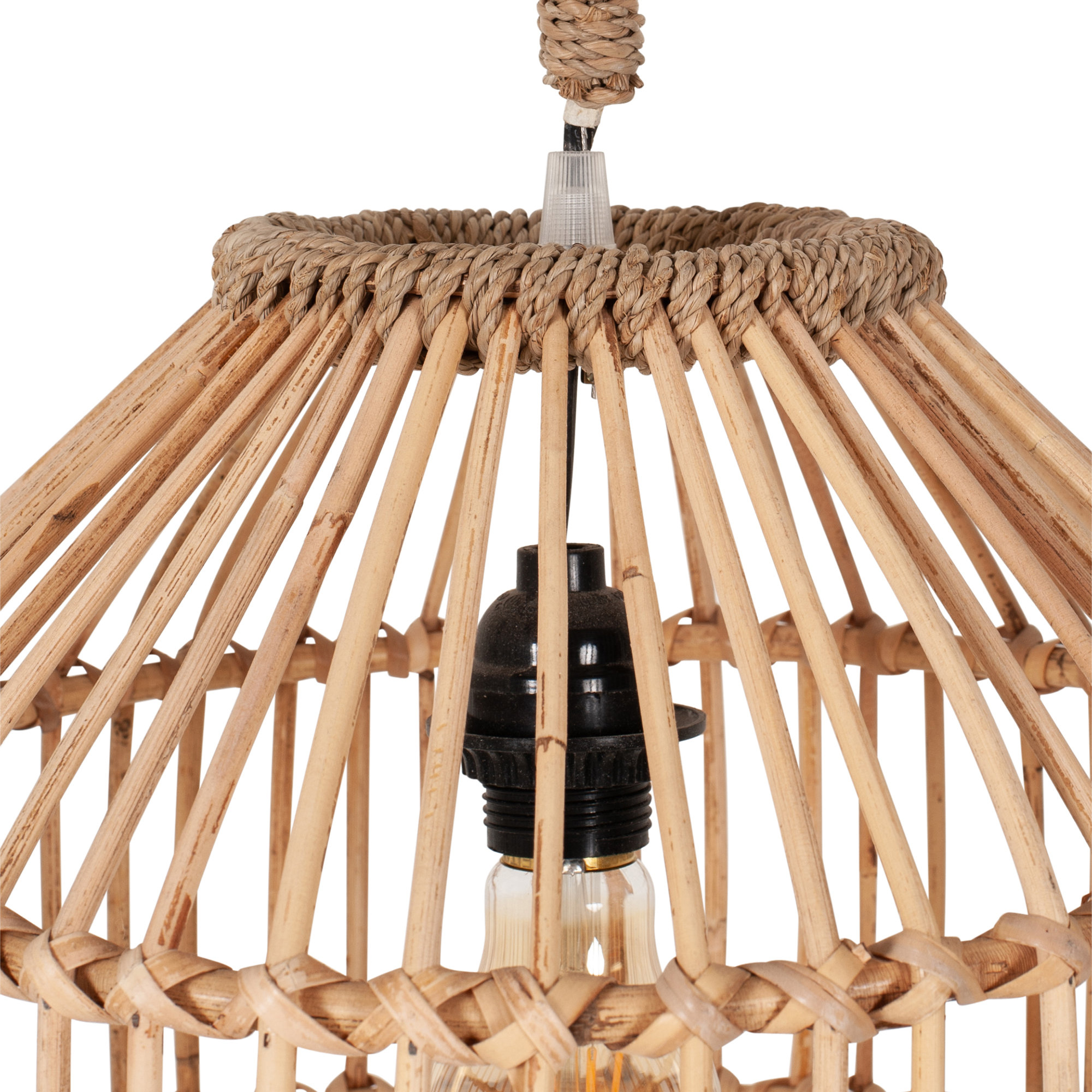 Merce Single Light Rattan Dimmable Pendant