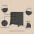 Coney 28" Mid-Century Modern Standard Dresser with 3 Drawers in Charcoal Gray-1615235245