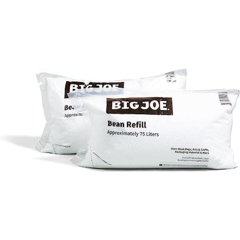 Paquet de 2 recharges de grains, billes de polystyrène pour sacs de billes ou artisanat, 75 litres par sac