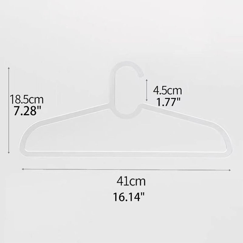 Ensemble de 30 cintres, cintres robustes de 40 cm, cintres en acrylique transparent, cintres antidérapants à col court pour placard, cintres fins et peu encombrants