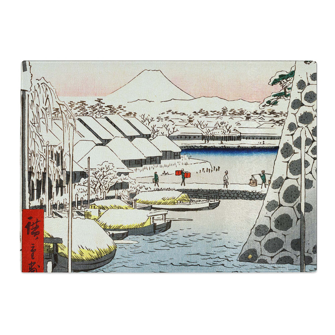 Tempered Glass Sukiyagahsi by Utagawa Hiroshige Chopping Board