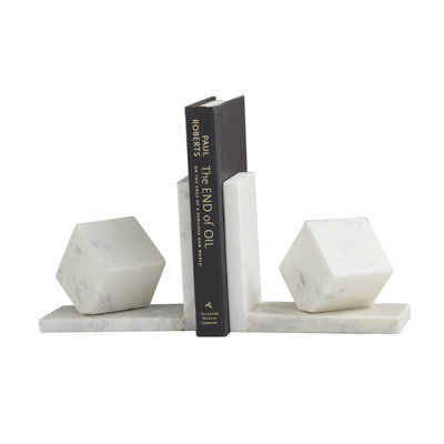Marble Orb 10 lbs Decorative Bookends Set