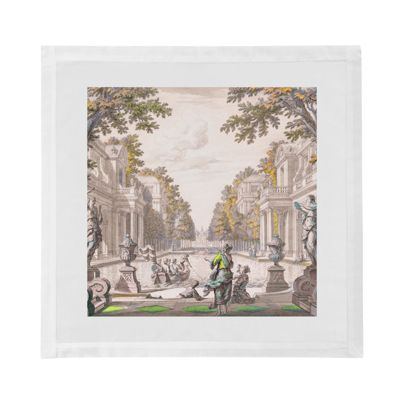 Dimanche A Paris Cotton Sateen Dinner Napkins, Sunrise