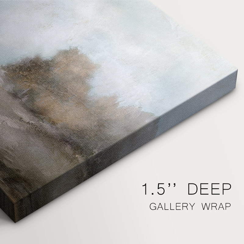 Creekside Stillness - Toile tendue avec châssis tendue, prête à être accrochée, H 17 po x l 33 po, Doré