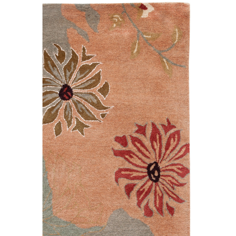 Jakahri Hand Tufted Wool Floral Rug, Rectangle 2' x 3'