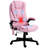 6 Point Vibrating Massage Office Chair With Heat, High Back Executive Office Chair With Reclining Backrest, Padded Armrests And Remote-189297706