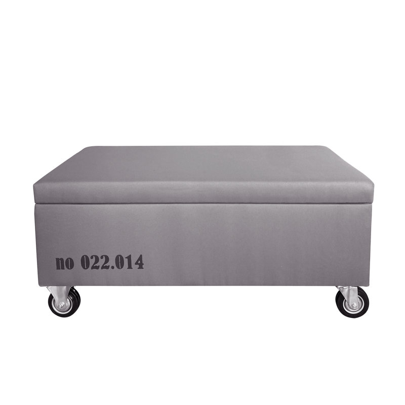 Loft Polyester Blend Upholstered Storage Bench, Grey