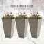Ensemble de 3 pots à fleurs avec trou de drainage Outsunny