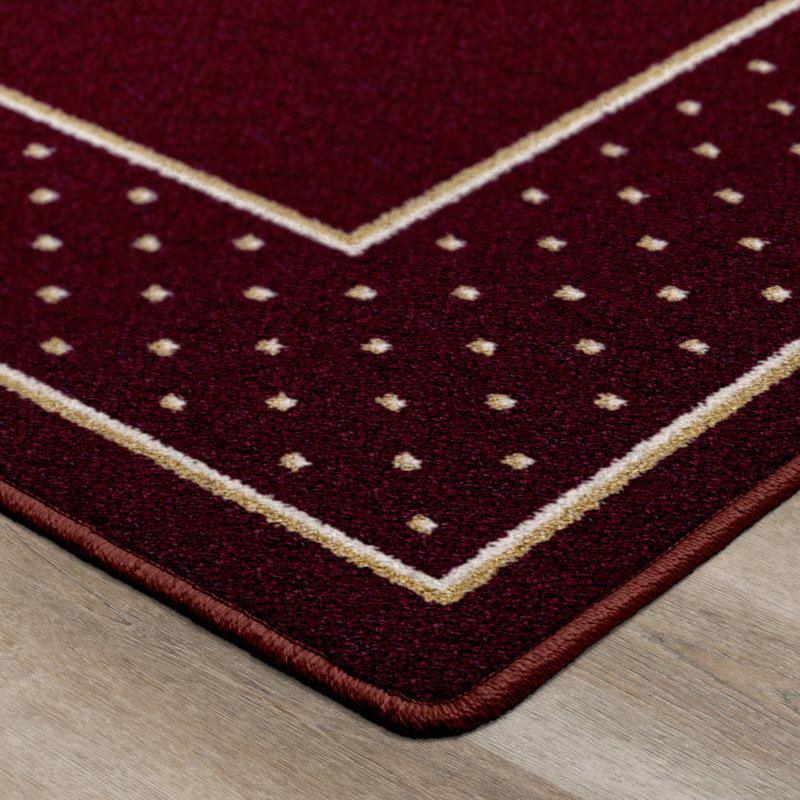 Tapis à bordure grenat Alminus Design Center Legacy, Rectangle 10 pi 9 po x 13 pi 2 po