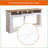 Electric Fireplace TV Stand 60” White, Fits 70” TVs, 50” Smart Fireplace | Tempered Glass+Steel+MDF | Primary Living Space-980233686
