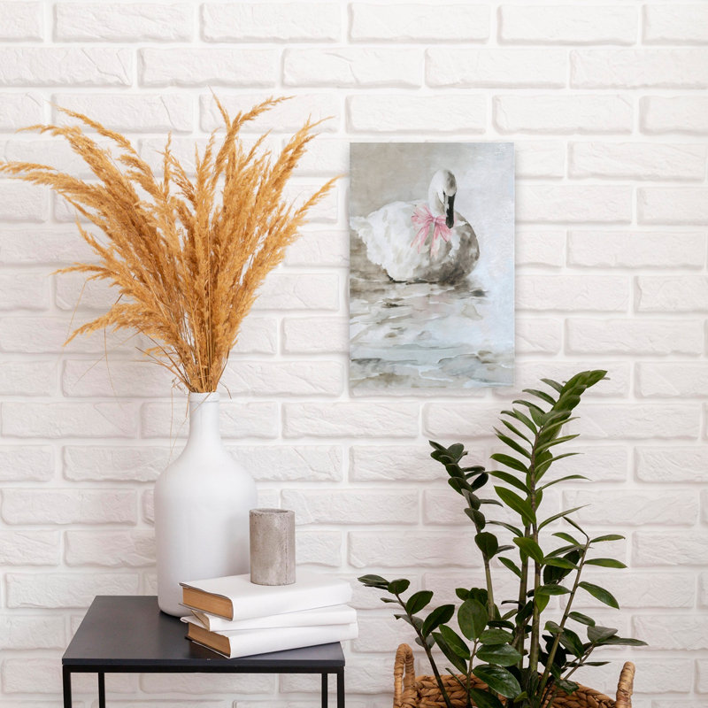 Art mural abstrait Swan, H 18 po x l 12 po