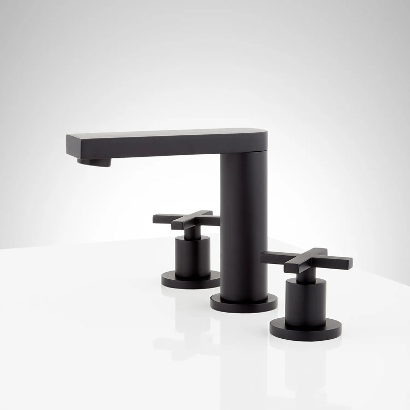 Bilancio Widespread Bathroom Faucet, Matte Black