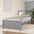 Bedroom Solid Wood Twin Size Platform Bed, Classic Gray Frame with Headboard and Footboard, No Box Spring Needed-963200752