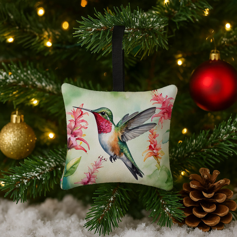 Ornement suspendu en tissu Bro ×, Hummingbirds - Broadtailed 7421
