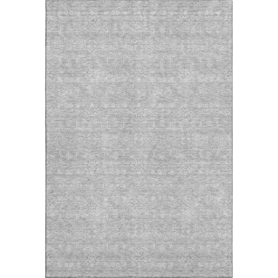 Premium Machine Washable Prisco Silver Rug