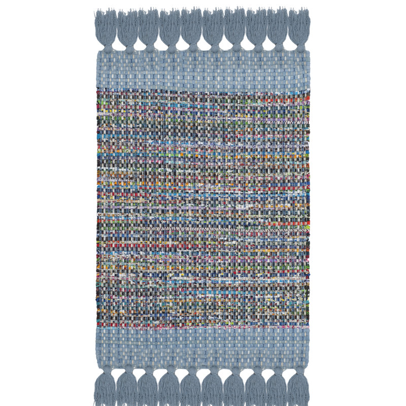 Ekaterina Hand Woven Cotton Abstract Rug, Rectangle 2'6" x 4'