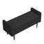 Tabouret de rangement en velours Teddy, avec espace de rangement, adapté aux appartements, salons et chambres à coucher - noir-257392536