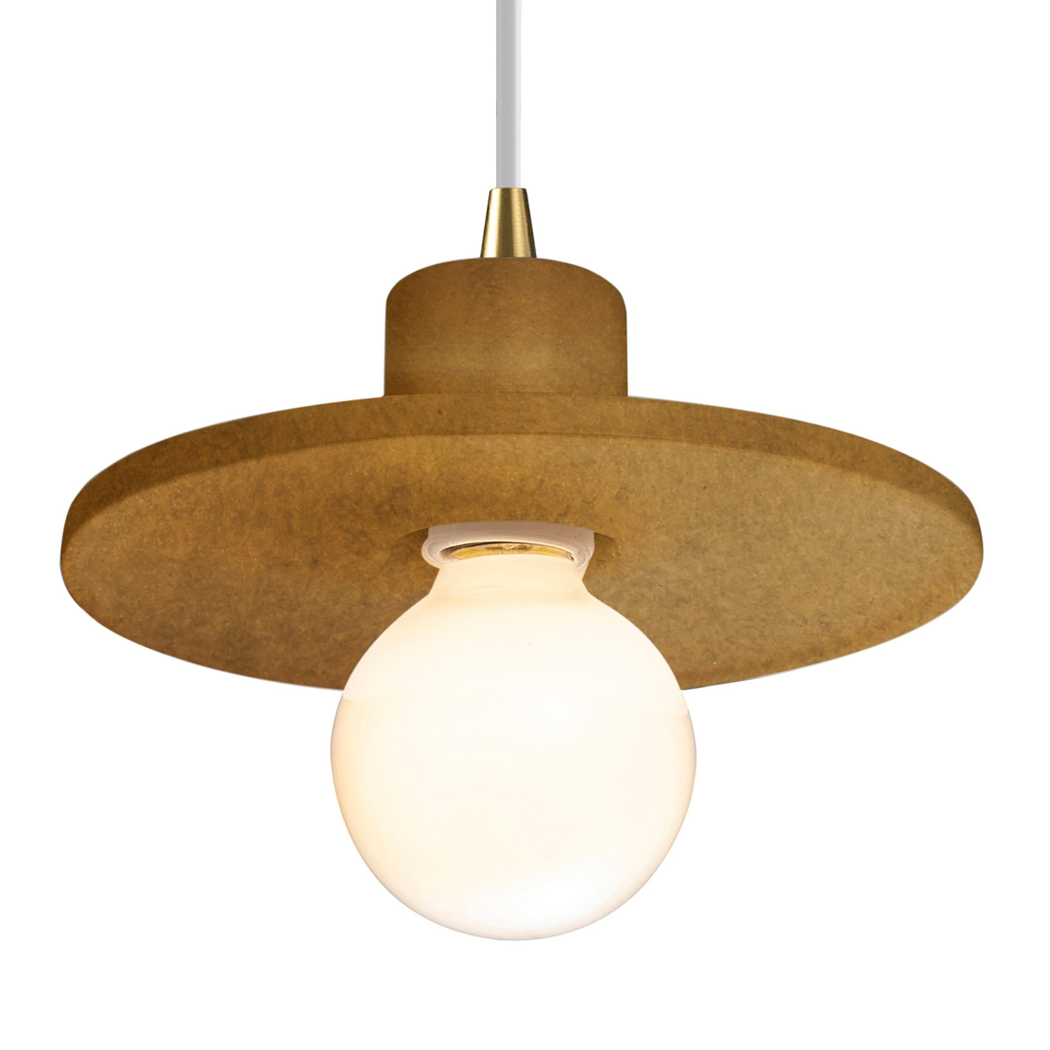 Leni Ceramic Dimmable Pendant, Antique Gold, Antique Brass