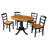 Gadmann Pedestal Extendable Solid Wood Dining Set-81371314-110887677