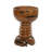 Durso Teak Wood Handmade Live Edge Brown Side End Accent Table with Coiled Base