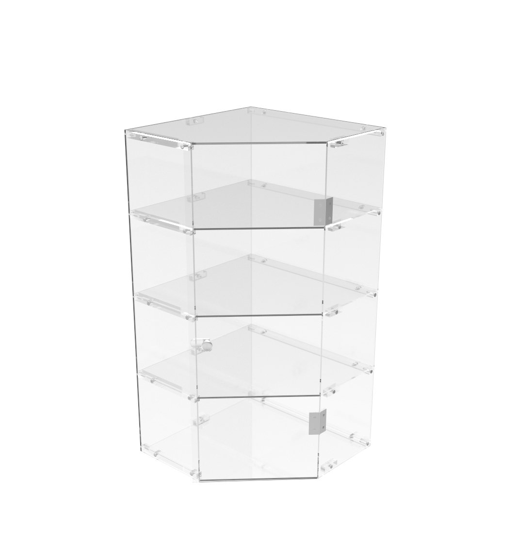 Plaxiglass Clear Acrylic 3 Compartment Toppings Bin 15.5 x 7 x 5 Inches Prep & Savour