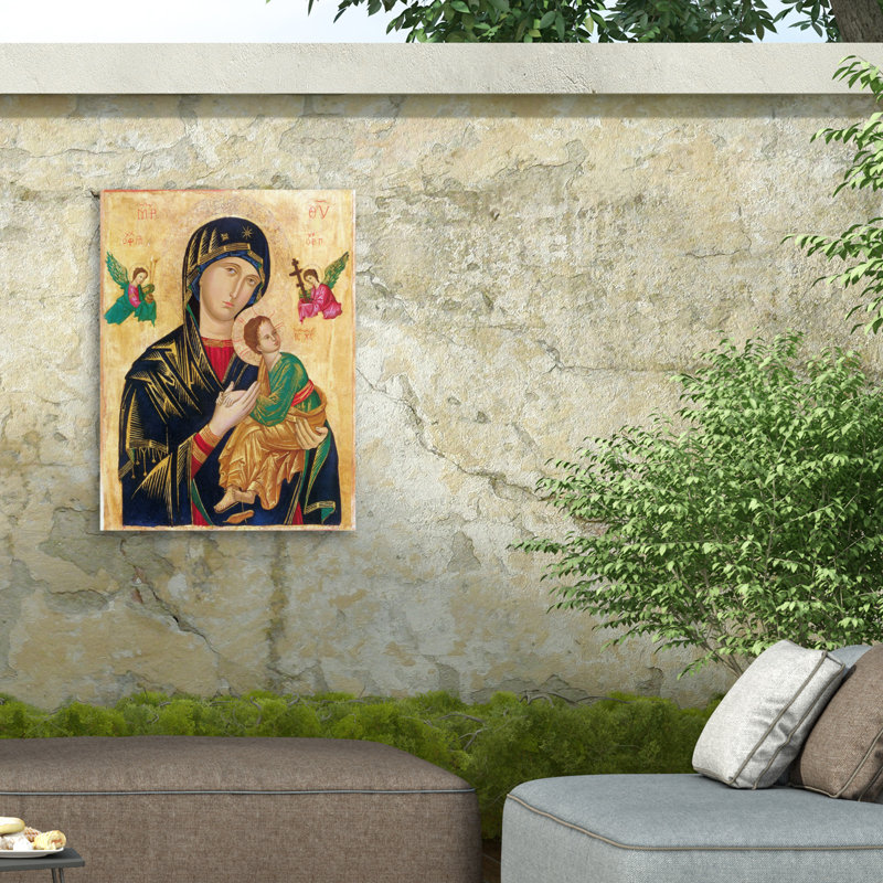 Marcus Jules, toile Notre-Dame du Perpétuel secours, H 35 po x l 47 po